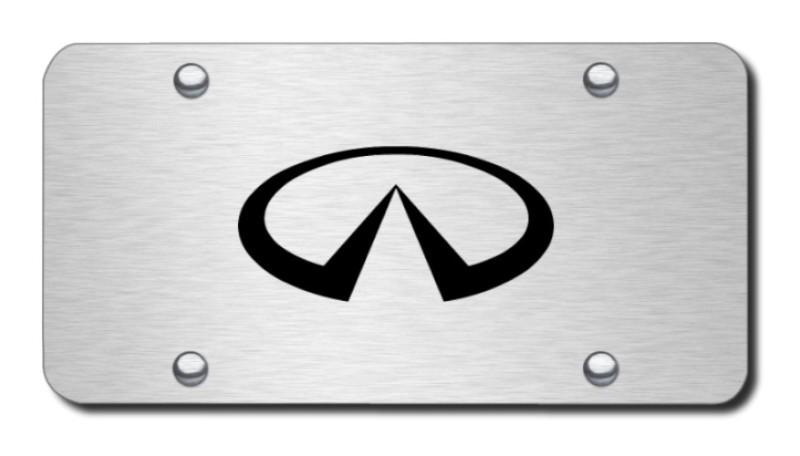 Infiniti laser etched brushed stainless license plate made in usa genuine