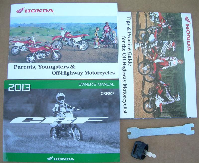 2013 honda crf crf80f owners manual set + tool