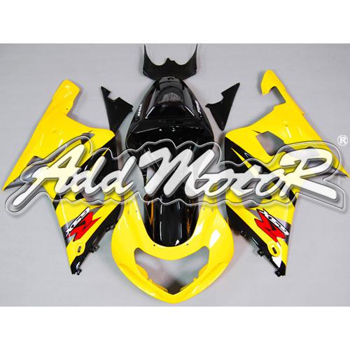 For gsxr600 01-03 gsxr750 00-03 k2 injection molded fairing yellow black 7117k