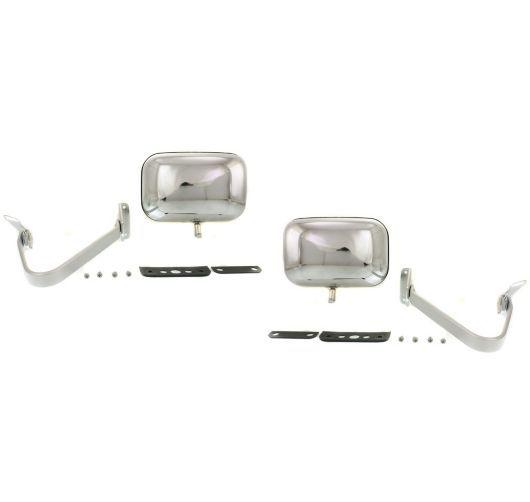 Bronco f series manual swing lock chrome plated plastic housing mirror pair set