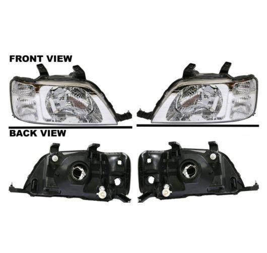 97-01 honda cr-v headlights headlamps lights lamps pair set