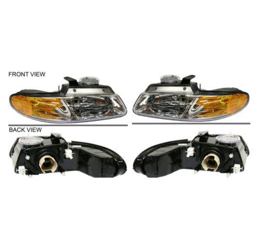 96-99 caravan town country voyager head light lamp l+r