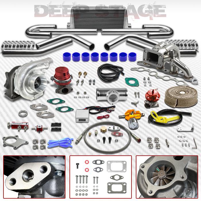 T04e t3t4 13pc turbo kit w/intercooler+blow off valve+manifold mr2/ae86 4a-ge