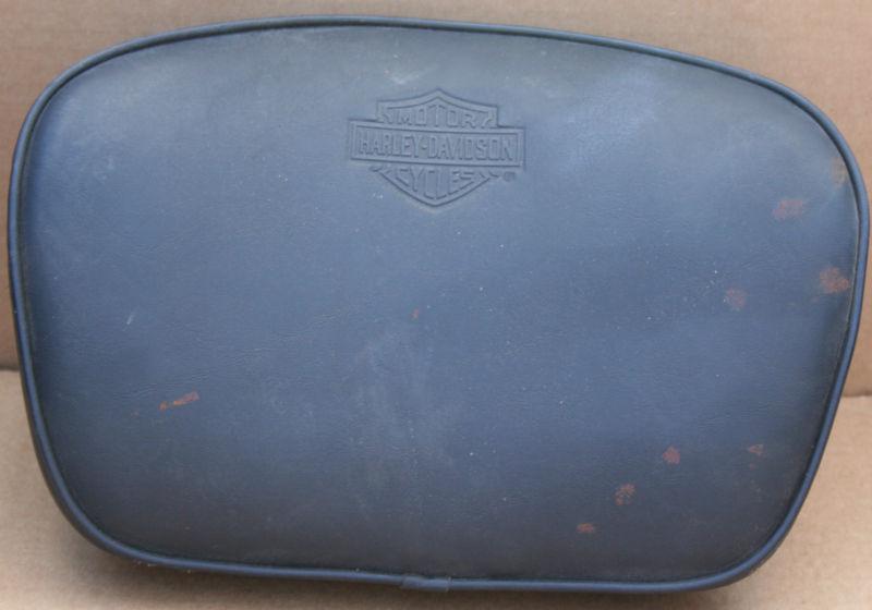 Vintage harley davidson original backrest black "harley davidson" engraved used