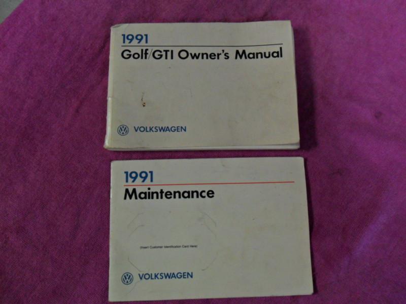 1991 volkswagen golf gti  owners manual