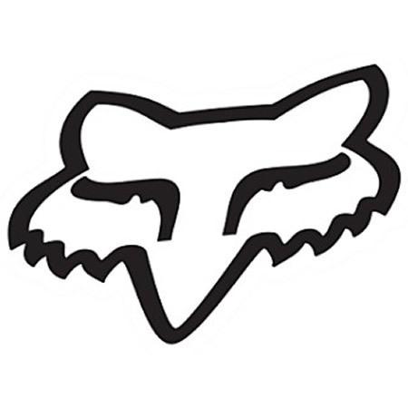 Fox racing decal mx motocross big foxhead 7" sticker pack of 3 white 14423-008