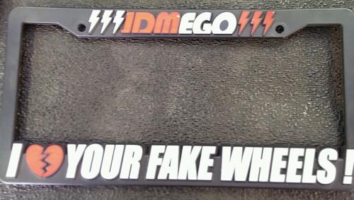 Jdm ego fake wheels rare plate frame