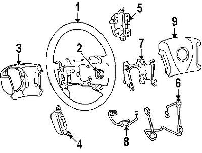 Chevrolet 20913503 genuine oem factory original steering wheel