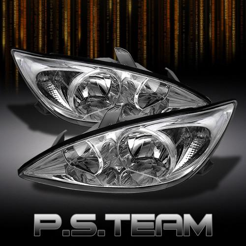 02-04 toyota camry sedan all clear crystal head lights lamps (left+right)