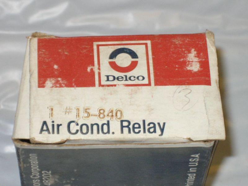 Delco air condtioning relay oem1#15-840 original in box gm vehicles 60-80's
