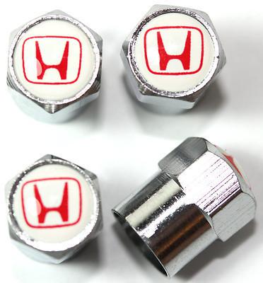 Honda white tire valve caps crv crz civic accord prelude fit jazz crv