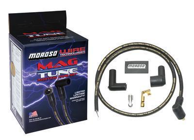 Moroso spark plug wires mag-tune 8mm black spiral wound 90 degree boots v8 kit