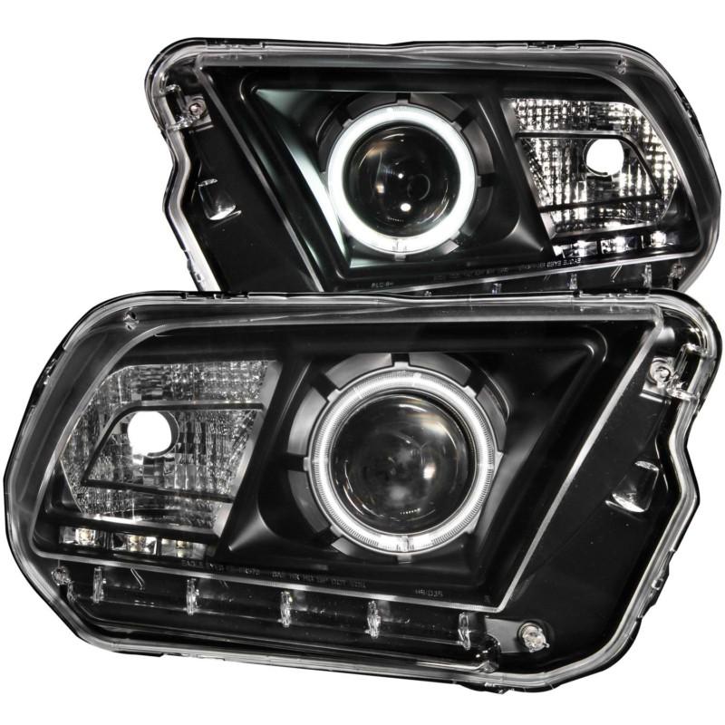 Anzo usa 121323 headlight assembly; projector w/halo 10-13 mustang