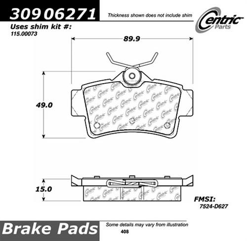 Centric-power slot 309.06271 street performance 94-04 mustang