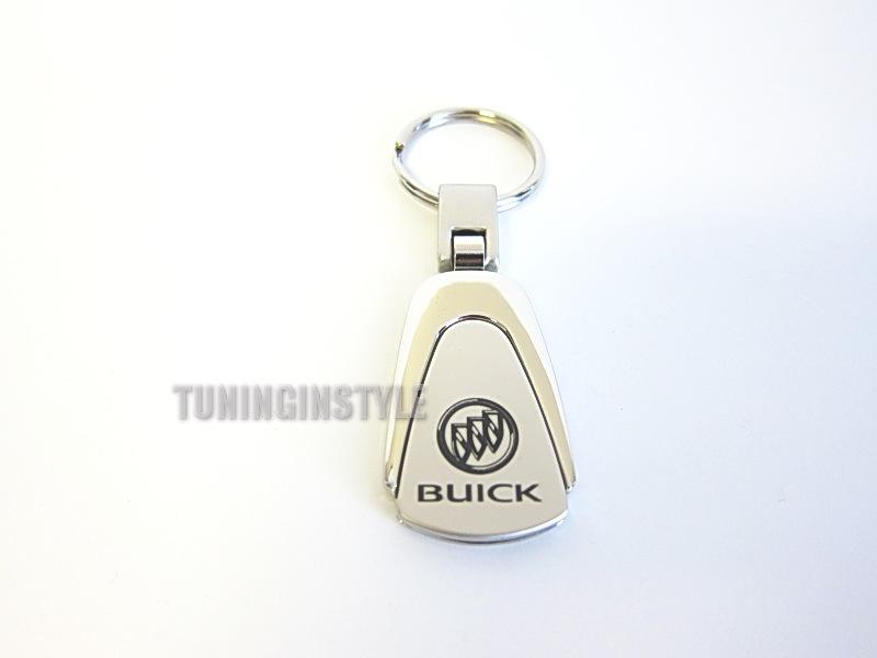 Buick logo gm silver teardrop keychain official licensed laser engraved