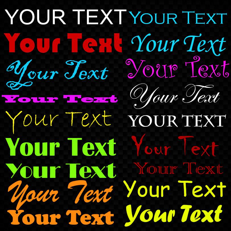 8" custom text decal your custom and text font decal sticker your text here