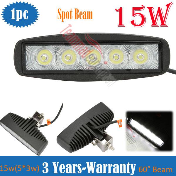 15w led work light offroad flood beam 12v 24v atv suv jeep mine 4wd lamp on sale