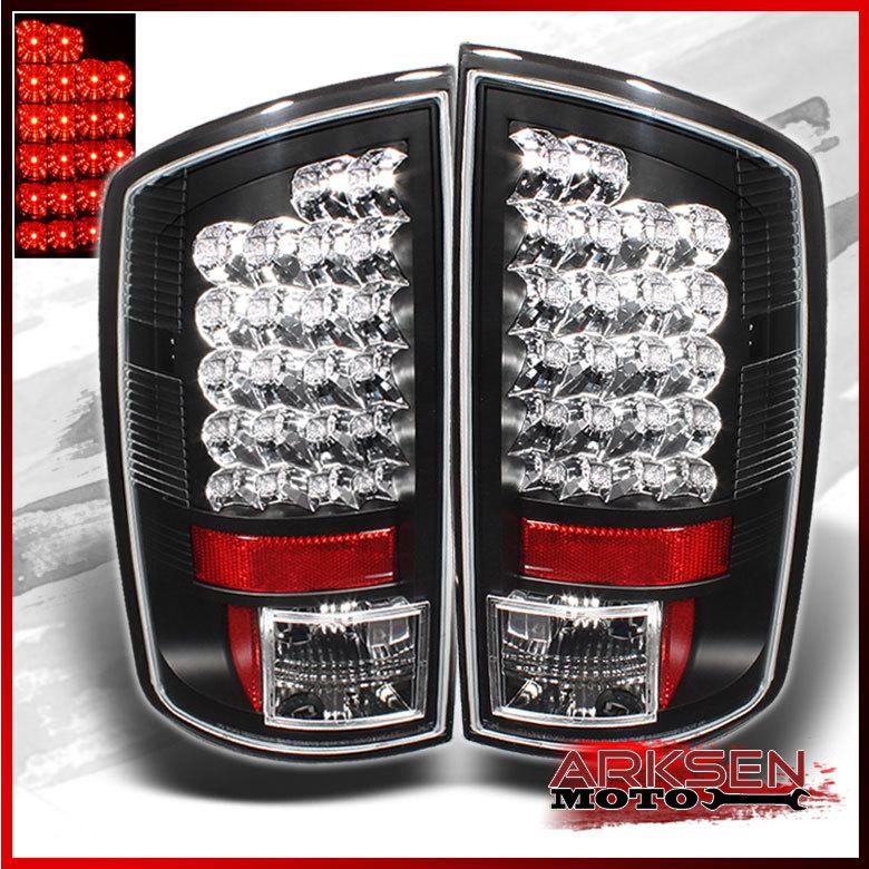 Black 02-06 dodge ram 1500 2500 3500 philips-led perform tail lights brake lamps