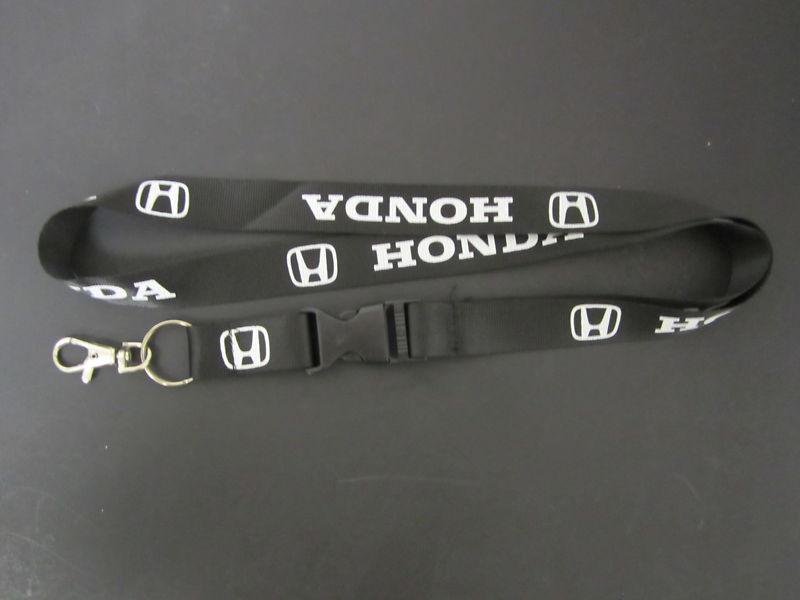 Honda acura integra black lanyard neck cell phone key chain strap quick release 