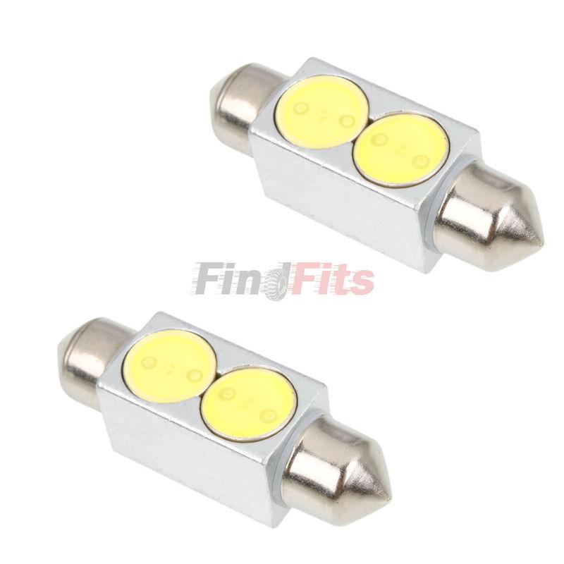 New 2 pcs 36mm 2w high power 2 led smd festoon dome car light lamp white