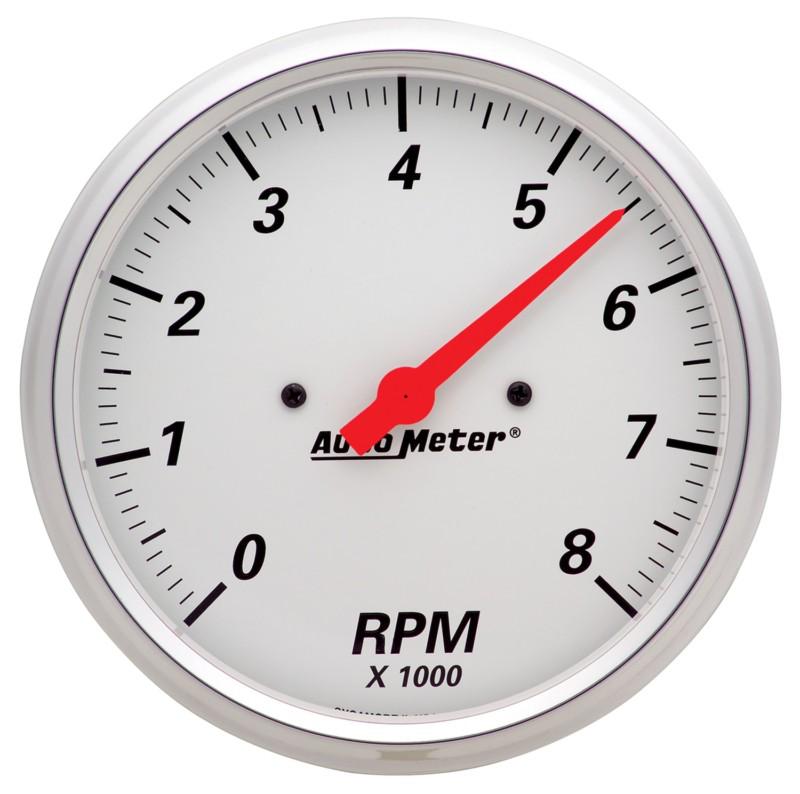 Auto meter 1399 arctic white; electric tachometer