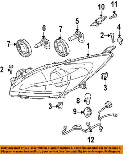 Mazda oem bbm4510l0k headlight-headlamp assembly