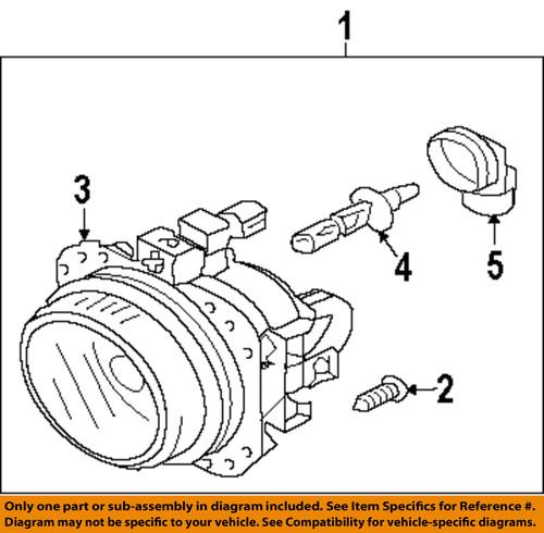 Mitsubishi oem mr990821 fog light-fog lamp assembly