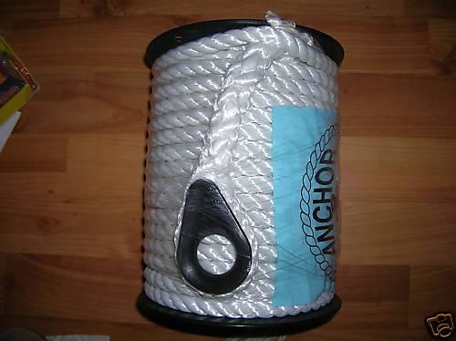 1/2 x 170 twisted nylon anchor line with thimble