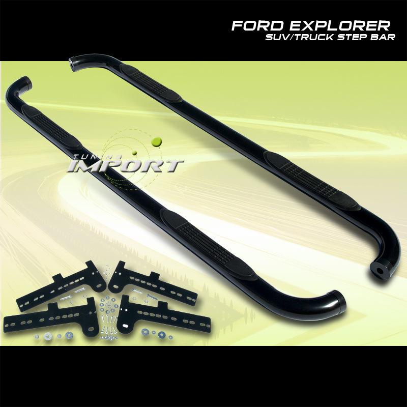 01-05 ford explorer sport trac black nerf side step bar