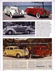 1936 hudson + terraplane + convertible article - must see !!