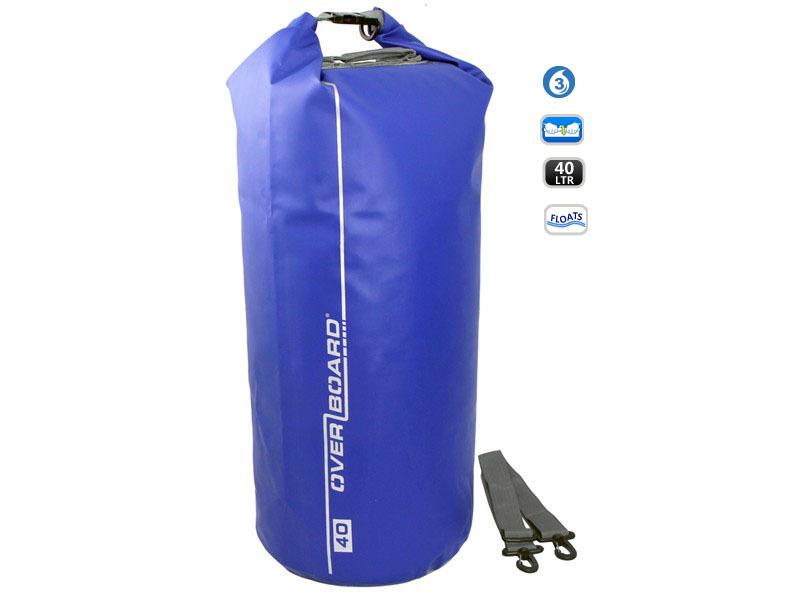 Overboard waterproof 40 liter dry tube - blue, dry bag