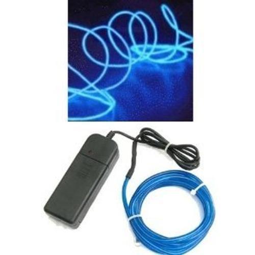 9ft blue neon glowing strobe electroluminescent wire led motorcycle bike helmet 