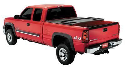 Lund tonneau cover genesis tri-fold black ford f-250/f-350 super duty long bed