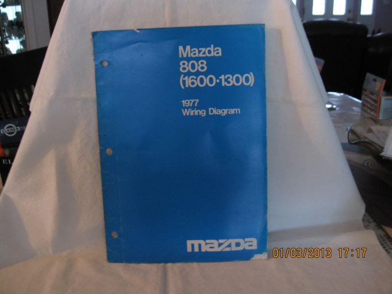 Vintage original n.o.s.,1977 mazda 808 (1600& 1300) factory wiring diagram,v gd.