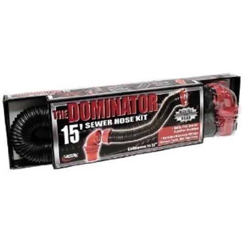 Valterra dominator 15&#039; sewer hose kit black gray tank waste rv motorhome ca