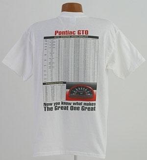 Pontiac gto muscle car art t-shirt