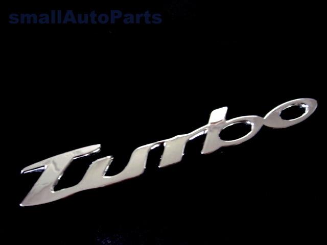 "turbo" 3d chrome trunk emblem badge letters