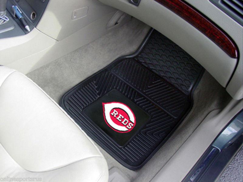 Cincinnati reds vinyl car floor mats front & rear