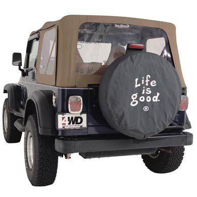 Life is good 33 inch spare tire cover  - 69001lg15blk33