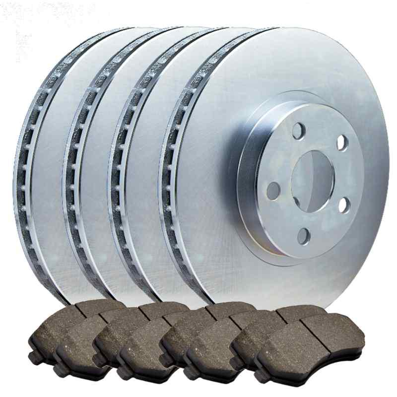 Fits honda accord hybrid v6 new f/r set stock oe brake rotors & ceramic pads