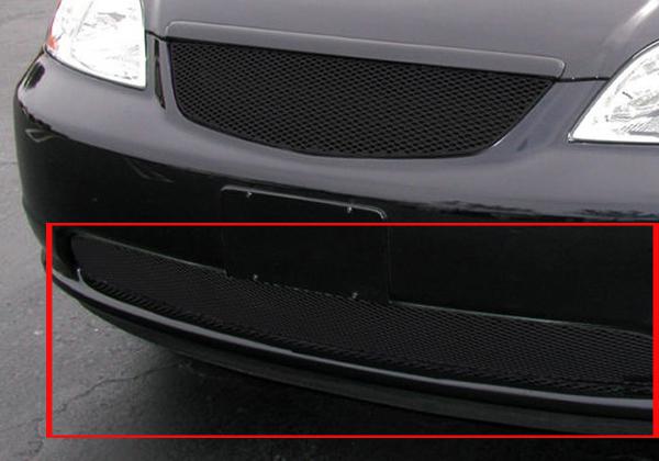 2001-2003 honda civic grillcraft black lower 1 pc grille insert grill hon1118b