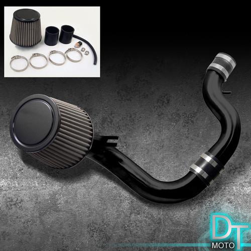 Stainless washable cone filter+cold air intake 90-93 acura integra blk aluminum