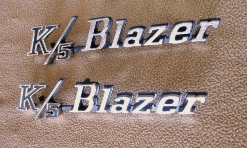 New blazer k/5 emblems 1969 70 71 1972 chevrolet blazer fender badges