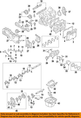 Subaru oem 13575aa112 engine timing cover/timing cover