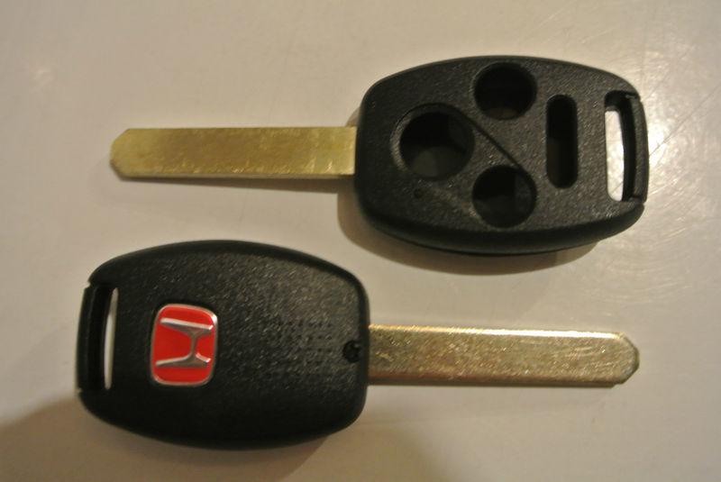 Jdm new red h honda key blank replacement shell empty 4 button remote civic fit