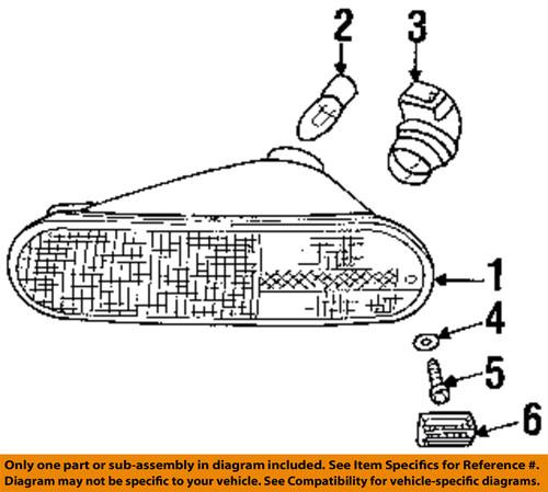 Volkswagen oem 1c0953255 signal lamps-front-cover