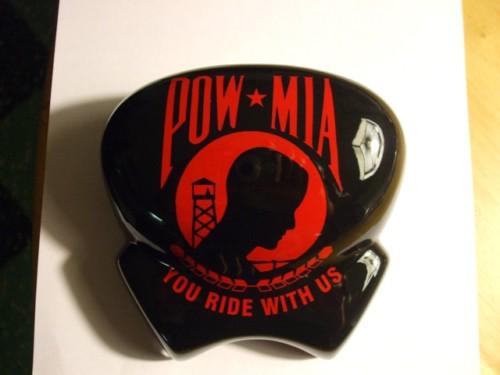 Harley horn cover, v-rod ( pow* mia )    red & black gloss & more