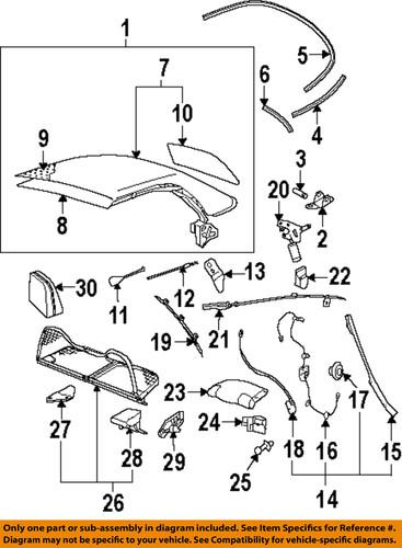 Volkswagen oem 1y0871035g3v1 convertible/soft top-top cover