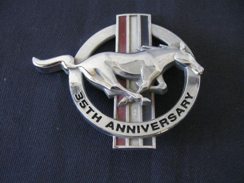   ford "mustang"  35th anniversary  emblem  badge script trim  fomoco  plastic