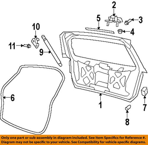 Dodge oem 5076880aa lift gate-upper seal